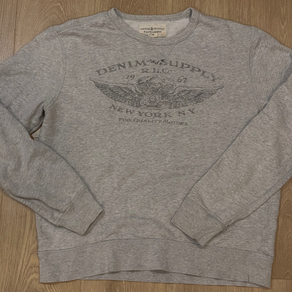 Ralph Lauren Denim and Supply Flying Engine  Logo Sweatshirt Men's Large